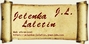 Jelenka Laletin vizit kartica